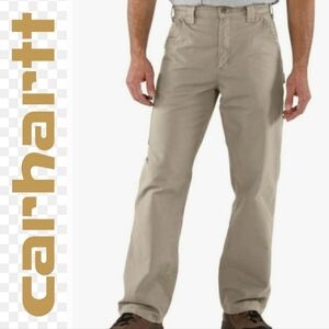 CARHARTT LOOSE ORIGINAL FIT PANTS 100% COTTON RUGGED KHAKI TAN 38 X 32